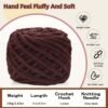 3-Pack Chunky Velvet Chenille Yarn – Soft 100g Skeins for Baby Projects -3-Pastel Purple - Image 4