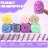 3-Pack Chunky Chenille Yarn (72 Yards) – Tie-Dye Pink & Red – Soft Fluffy Yarn for Blankets - Image 3
