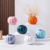 Pumpkin Shaped Ceramic Vase – Orange Decorative Planter for Flowers, Dried Blooms, Hydroponics, Home Office Party Wedding Decor - Image 2
