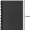 2-Pack Blank Spiral Notebooks – Soft Cover Sketchbooks, 100 Pages, 7.5" x 5.1", 100 GSM (Black) - Image 5