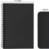 2-Pack Blank Spiral Notebooks – Soft Cover Sketchbooks, 100 Pages, 7.5" x 5.1", 100 GSM (Black) - Image 4
