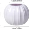 White Pumpkin-Shaped Plastic Vase – Decorative Fall Vase for Dry Flowers, Halloween & Thanksgiving, Home, Office, Party, or Wedding - Image 4
