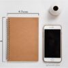 2-Pack Soft Cover Spiral Notebooks – Blank Unlined Sketch Pads, 100 Pages, 7" x 4.75" (Brown & Black) - Image 3