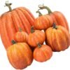 8 Pcs Vibrant Artificial Pumpkins – Fall, Thanksgiving & Halloween Table & Tray Decor - Image 4