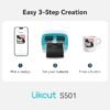 Smart Vinyl Cutter Machine – Glee S501 Portable Sticker Maker for DIY Projects, Compact Craft Cutting Tool for Beginners, Ideal for Home, School & Decor – Blue - Image 2