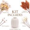 Ceramic Pumpkin Vase with 15pcs Fall Stems – Thanksgiving Table Centerpiece Harvest Decor - Image 4