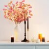 6-Pack Artificial Fall Eucalyptus Stems – 27.6" Orange Autumn Leaves for Thanksgiving Centerpieces & Home Decor - Image 2