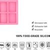 3 Pack Silicone Rectangle Soap Molds – 6 Cavities for Soap, Cake, Chocolate & Ice Cubes (Blue, Pink, Purple) - Image 4