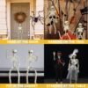 5 Pack 16" Posable Skeletons – Halloween Full Body Props for Haunted House & Graveyard Decor - Image 2