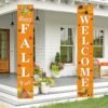 Happy FALL Welcome Banner – Hanging Porch Sign for Autumn Harvest & Thanksgiving Decor (Indoor/Outdoor) - Image 5
