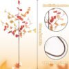6-Pack Artificial Fall Eucalyptus Stems – 27.6" Orange Autumn Leaves for Thanksgiving Centerpieces & Home Decor - Image 4