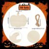 50pcs Blank Wooden Pumpkin Discs – DIY Hanging Ornaments for Thanksgiving & Halloween Crafts - Image 5