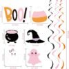 20Pcs Halloween Pink Ghost & Bat Swirl Streamers – Boo Ceiling Hanging Decorations for Baby Showers & Kids Birthday Parties - Image 2