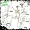 5.4FT Life-Size Skeleton with Skeleton Dog – Halloween Graveyard & Haunted House Decor - Image 3