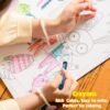 208-Pc Art Supplies Set for Kids & Teens – Includes Easel, Crayons, Colored Pencils, Scissors & More - Image 3