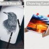 Deluxe Kids Art Set with Easel – Portable Wooden Case with Pastels, Colored Pencils, Watercolors & Sketch Paper - Image 4