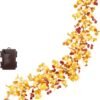 6ft Prelit Fall Eucalyptus Garland with Timer – Battery-Operated Autumn Leaves for Thanksgiving, Halloween, Wedding, Home Decor - Image 4