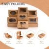 32 Pack Kraft Soap Boxes with Window – Eco-Friendly Gift Packaging for Homemade Soap (3.54 x 2.36 x 1.18") - Image 3