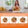20" Fall Wreath with Pumpkins & Maple Leaves – Autumn Door & Wall Decor - Image 4