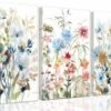 3 Pcs Framed Watercolor Daisy Canvas Art – Colorful Floral Prints, 12x16" for Living Room & Bedroom - Image 5