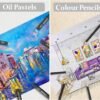 Deluxe Kids Art Set with Easel – Portable Wooden Case with Pastels, Colored Pencils, Watercolors & Sketch Paper - Image 3