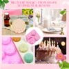 3 Pack Flower Silicone Soap Molds – 6 Cavities Each, Non-Stick & Reusable for DIY Soap & Chocolate - Image 2