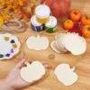 50pcs Blank Wooden Pumpkin Discs – DIY Hanging Ornaments for Thanksgiving & Halloween Crafts - Image 4
