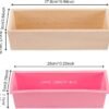 3 Pack 42 oz Pink Silicone Soap Loaf Molds – Reusable Molds for Homemade Soap Making - Image 5