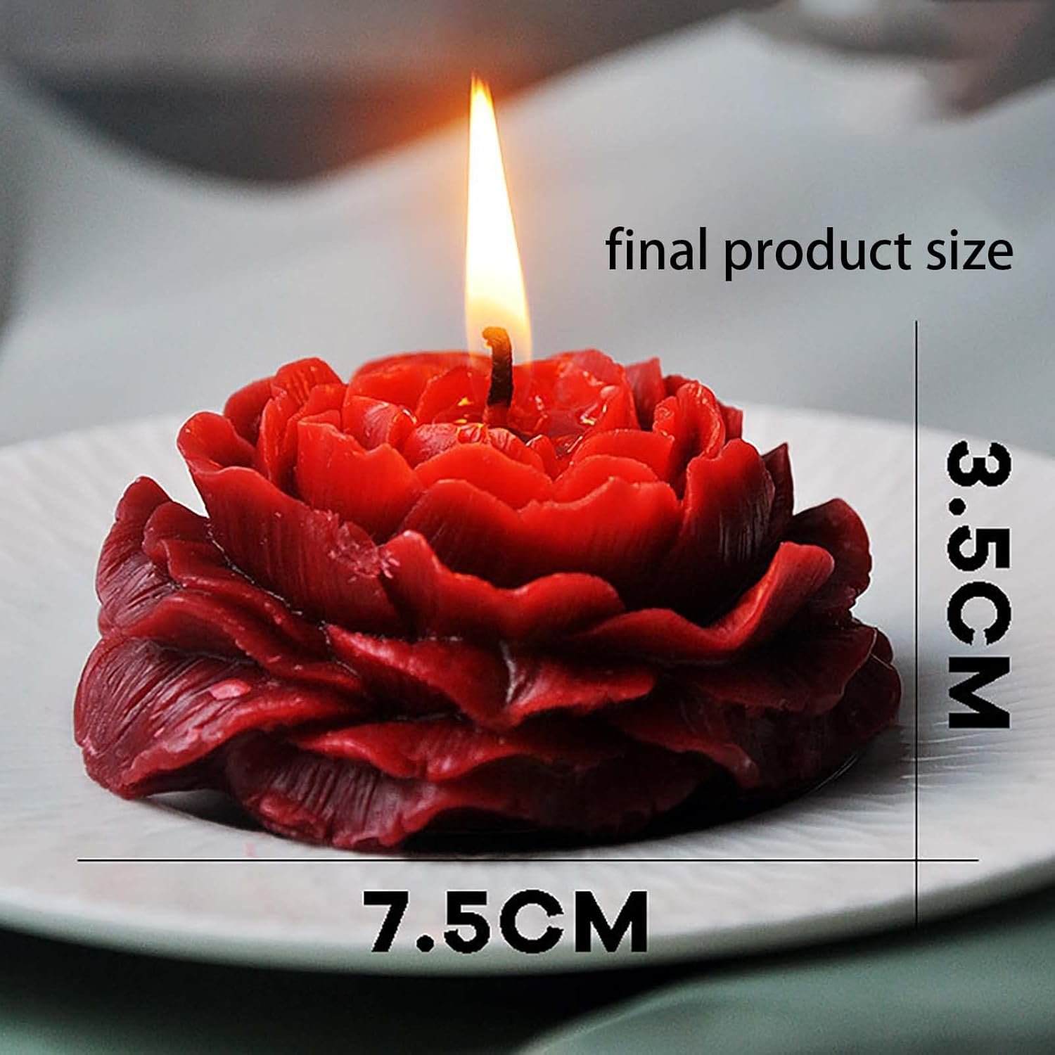 2-Pack Peony, Rose & Tulip Silicone Spiral Candle Molds – For Candle, Resin & Soap Making - Image 2
