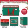 Green Christmas Ornament Storage Box – 8 Trays with 128 Adjustable Compartments for Holiday Decor - Image 3