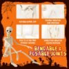 3 Pack 16'' Posable Mini Skeletons – Halloween Outdoor Props for Yard, Porch & Haunted Houses - Image 3