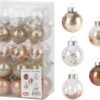 30 Pcs Gold Christmas Ornaments – Shatterproof Baubles for Tree, Party & Holiday Decor - Image 2