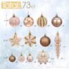 73 Pcs Champagne Shatterproof Christmas Ornaments – Luxury Tree Decoration Set in Reusable Gift Box - Image 5