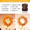 6ft Prelit Fall Eucalyptus Garland with Timer – Battery-Operated Autumn Leaves for Thanksgiving, Halloween, Wedding, Home Decor - Image 3
