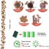 6ft Fall Sunflower Garland with Lights – Maple Leaf, Pumpkin & Berry Thanksgiving Halloween Mantel Decor - Image 5
