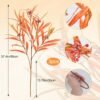 3PCS Fall Leaf Stems – 39.3" Artificial Fall Grass & Branches for Thanksgiving Decor - Image 5