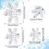 12-Pack Wooden Snowflake Table Decor, 3D Tabletop Signs & Centerpieces for Christmas & Winter Wonderland, White - Image 3