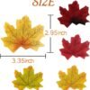 500 PCS Artificial Maple Leaves – Mixed Fall Colors for Weddings, Events, Thanksgiving, Scrapbooking & Home Decor - Image 5
