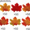 300 Pcs Artificial Fall Maple Leaves – Mixed Colors for Thanksgiving, Crafts, Weddings & Table Decor - Image 5