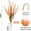 6 Pcs 21" Fall Pampas Grass – Burnt Orange Faux Plumes, Dried Flower Bouquet for Boho Home, Wedding, Fireplace, and Venue Decor - Image 4