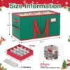 Green Christmas Ornament Storage Box – 8 Trays with 128 Adjustable Compartments for Holiday Decor - Image 4