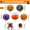 12 Pcs 12" Halloween Jack-O’-Lantern Paper Lanterns – Pumpkin, Spider & Skeleton Hanging Decor - Image 5