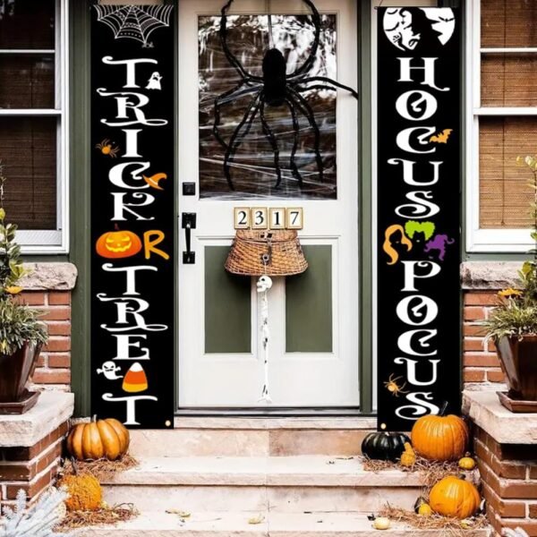 70" Halloween Banner – Horror-Themed Hanging Decor for Porch, Wall, Yard & Party Display