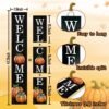 Fall Wooden Porch Sign – 47" Pumpkin Welcome for Autumn, Halloween & Thanksgiving Decor - Image 3