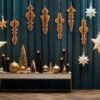 6 Pcs 10" Honeycomb Paper Christmas Ornaments – Neutral Hanging Decorations for Holiday, Xmas Party, Ceiling, and Home Decor (Brown) - Image 2