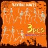 3 Pack 16'' Posable Mini Skeletons – Halloween Outdoor Props for Yard, Porch & Haunted Houses - Image 4