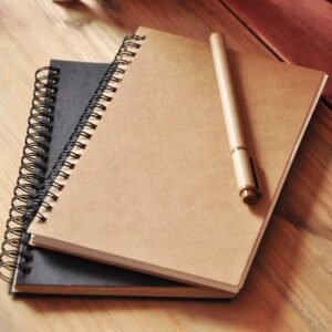 2-Pack Soft Cover Spiral Notebooks – Blank Unlined Sketch Pads, 100 Pages, 7" x 4.75" (Brown & Black)