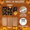 Fall Pumpkin Welcome Sign – “Happy Autumn Y’all” Wooden Porch Decor with Maple Leaves - Image 2