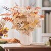 Ceramic Pumpkin Vase with 15pcs Fall Stems – Thanksgiving Table Centerpiece Harvest Decor - Image 5