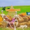 5.4FT Life-Size Skeleton with Skeleton Dog – Halloween Graveyard & Haunted House Decor - Image 2